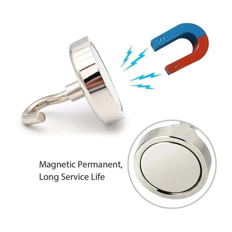 10pcs Metal Magnetic Hooks Heavy Duty Key Coat Hanger for Home Kitchen Bathroom Storage