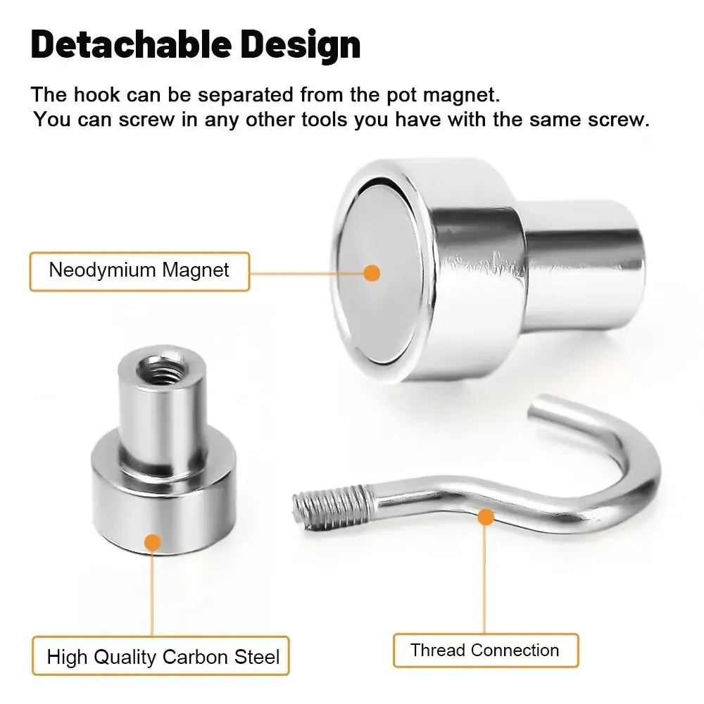 10pcs Metal Magnetic Hooks Heavy Duty Key Coat Hanger for Home Kitchen Bathroom Storage