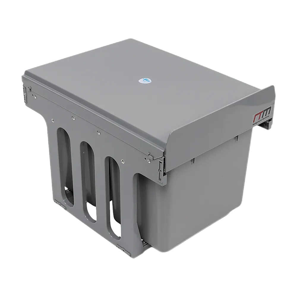 2x 15L Pull-Out Trash Bin | Dual Kitchen Garbage Waste Basket | Cabinet Bin