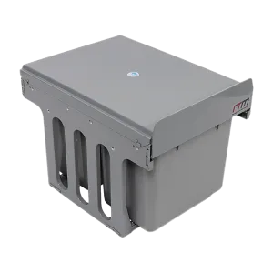 2x 15L Pull-Out Trash Bin | Dual Kitchen Garbage Waste Basket | Cabinet Bin