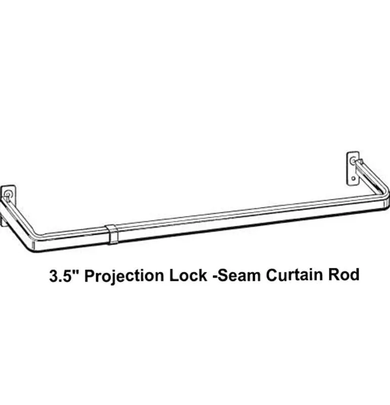 3.5" Projection Lock -Seam Curtain Rod
