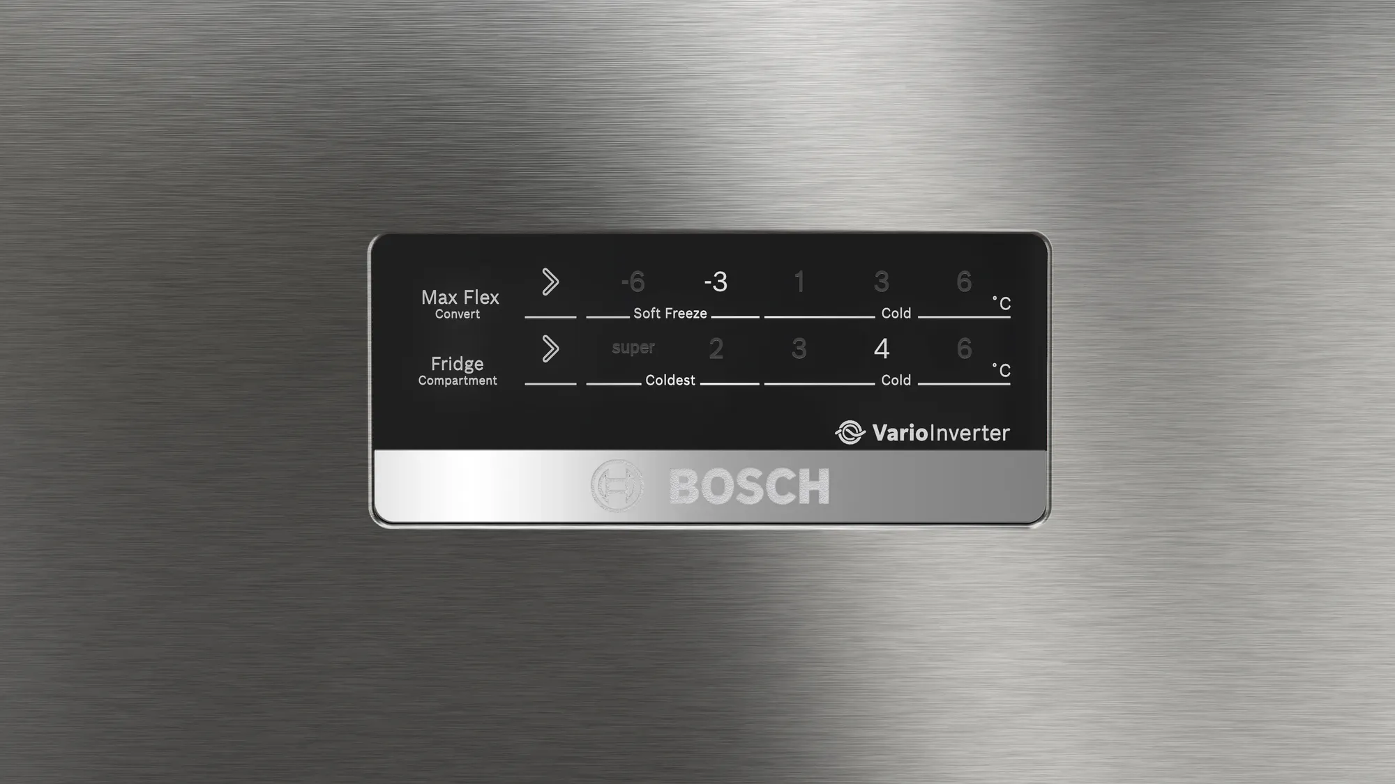 Bosch CMC33K05NI Serie 4 332 Litres Frost Free Vario Inverter Triple Door Refrigerator (MultiAirflow System,  Smoky Steel)