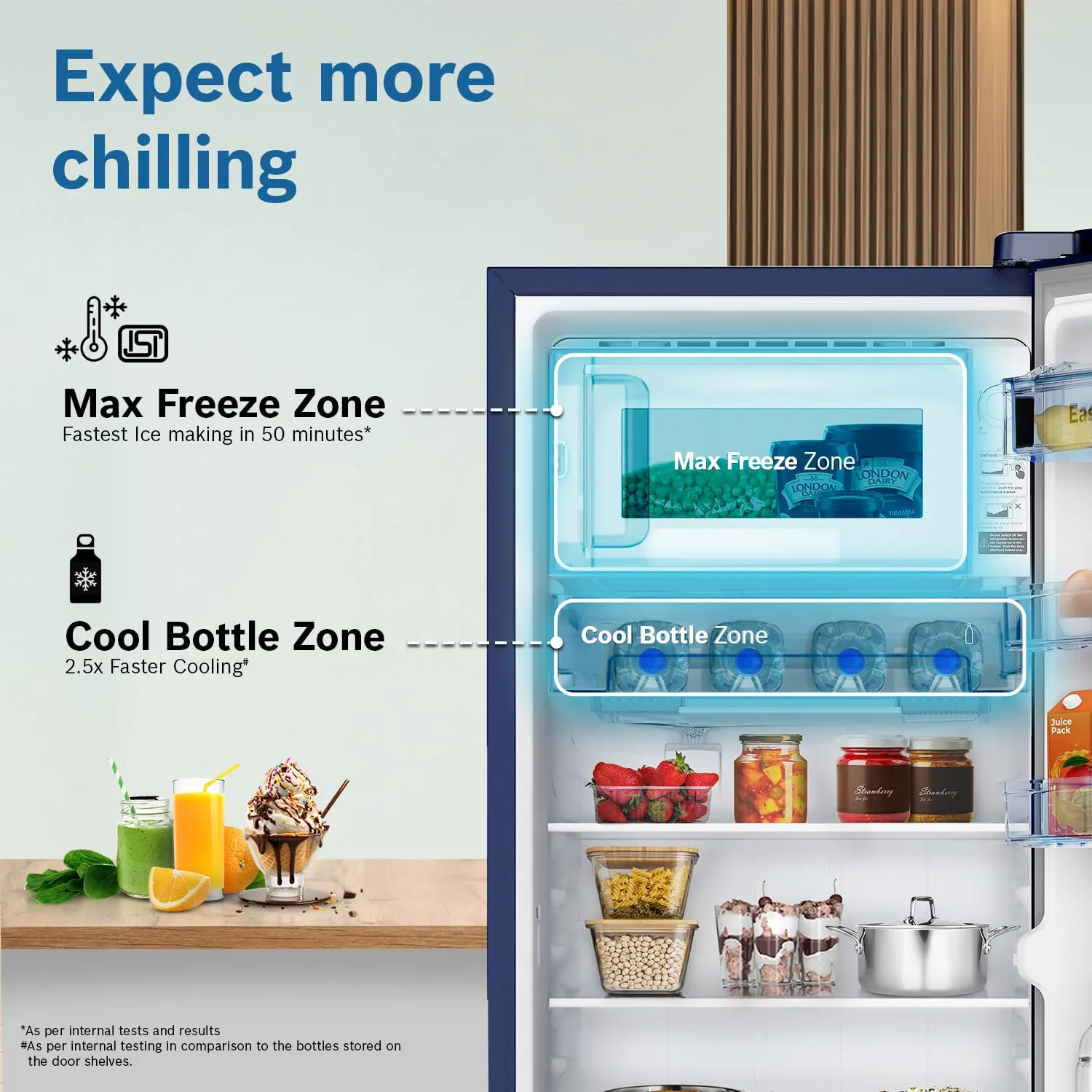 Bosch CST22U14PI Single Door Refrigerator 226L Inverter (Dark Lake)