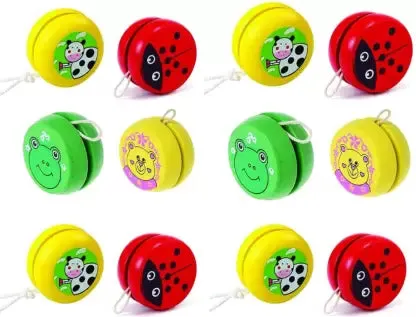 Cartoon Theme Wooden Yoyo Toy for Kids (1 Pc)