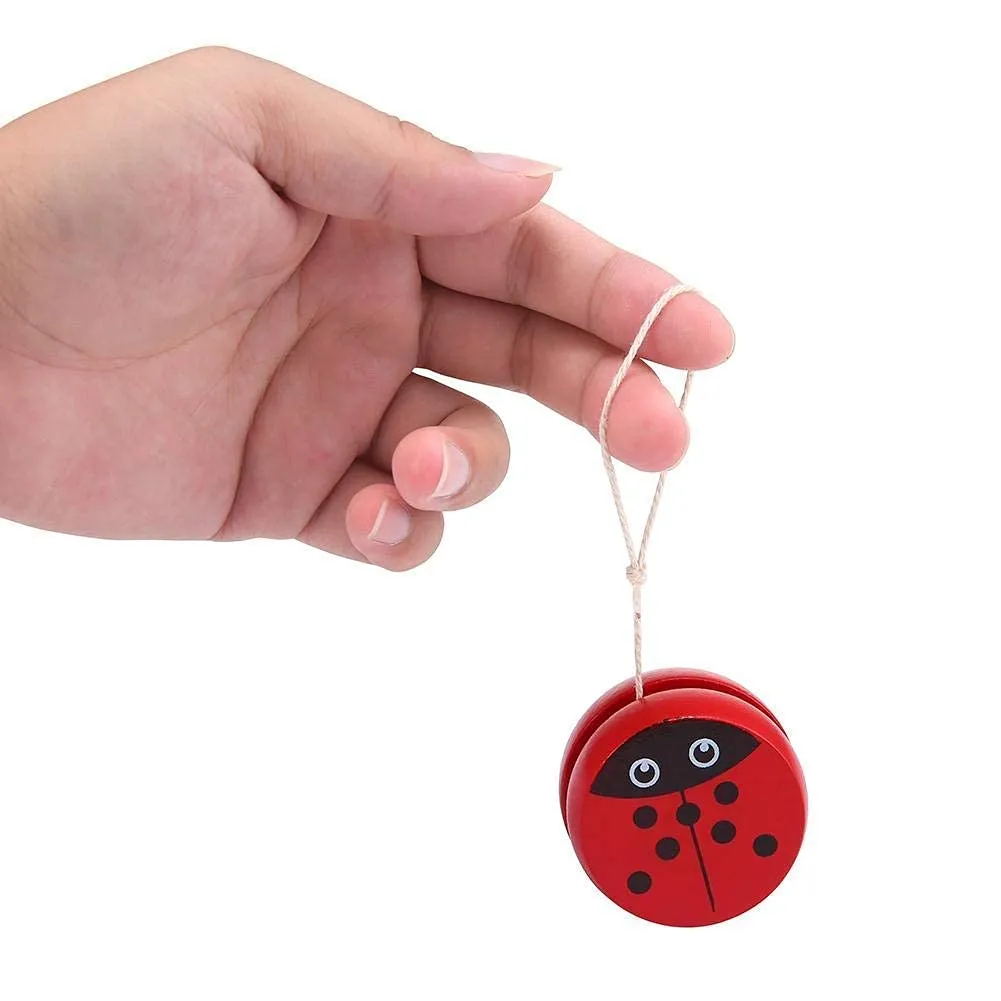 Cartoon Theme Wooden Yoyo Toy for Kids (1 Pc)