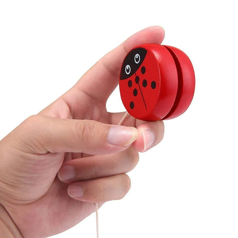 Cartoon Theme Wooden Yoyo Toy for Kids (1 Pc)