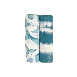 Crane Baby Caspian Collection Muslin Swaddle Set