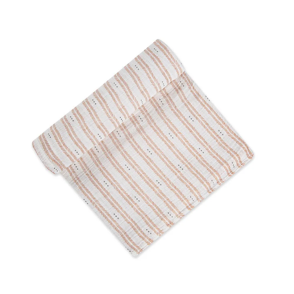 Crane Baby Ezra Collection Muslin Swaddle Herringbone