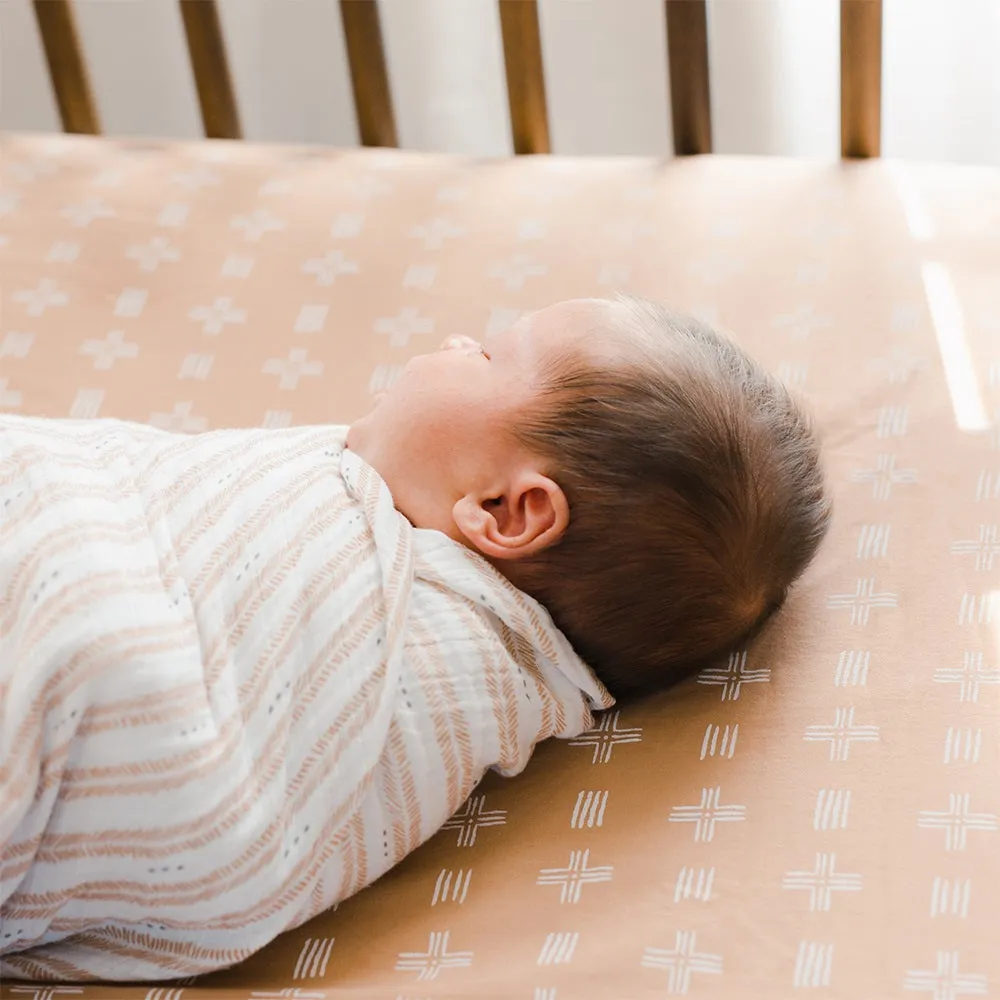 Crane Baby Ezra Collection Muslin Swaddle Herringbone