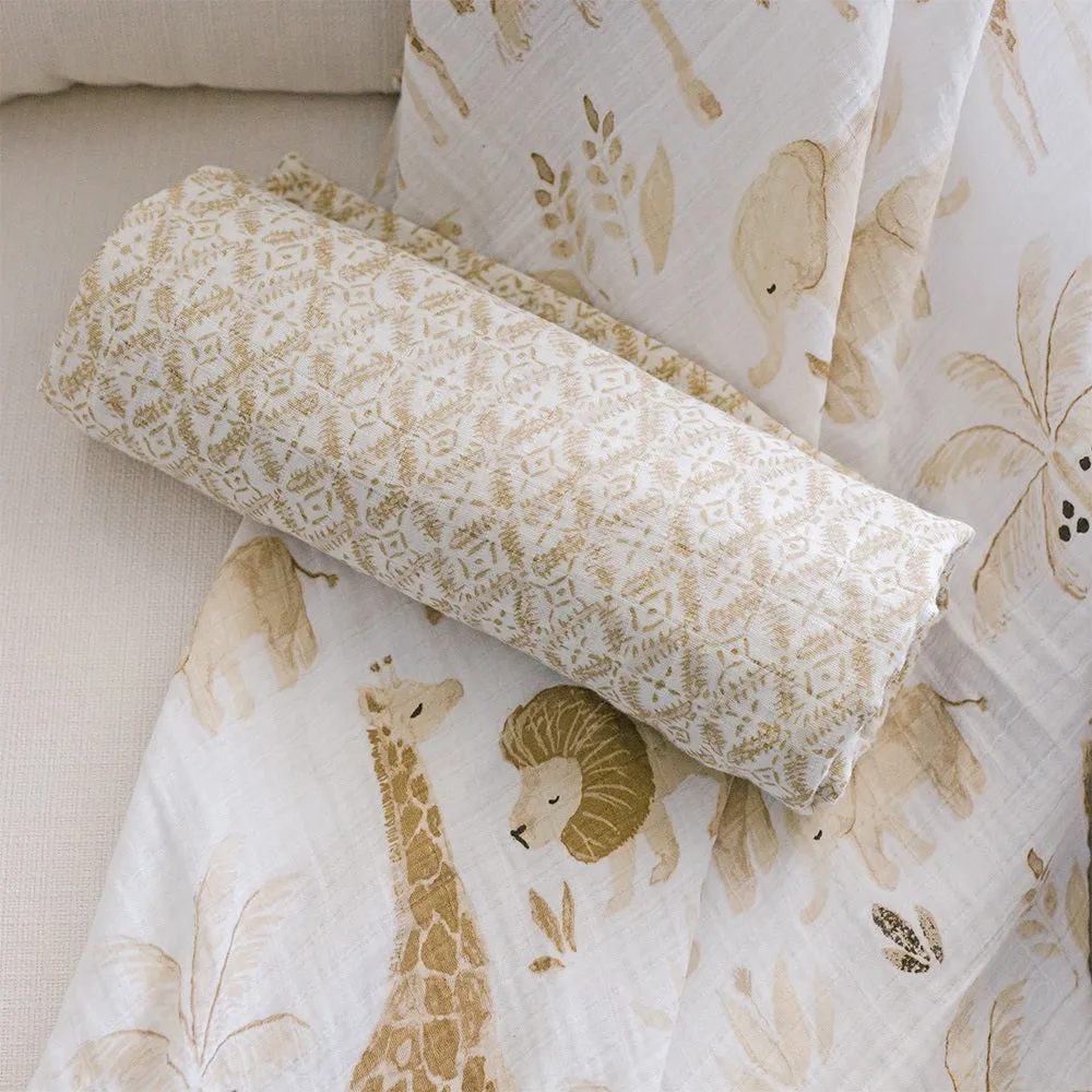 Crane Baby Kendi Collection Muslin Swadddle Set