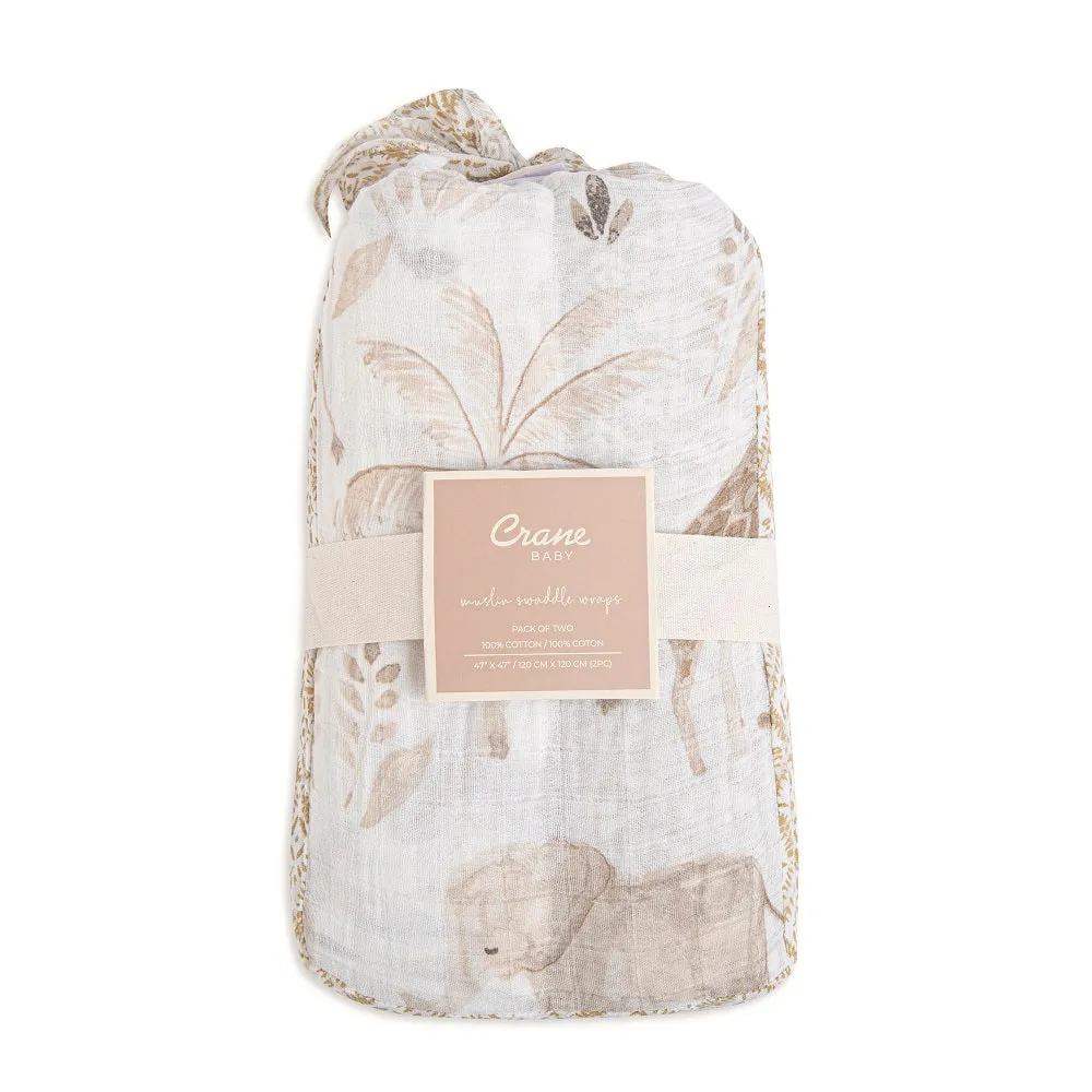 Crane Baby Kendi Collection Muslin Swadddle Set