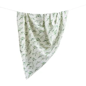 Crane Baby Parker Collection Muslin Swaddle Leaf Print