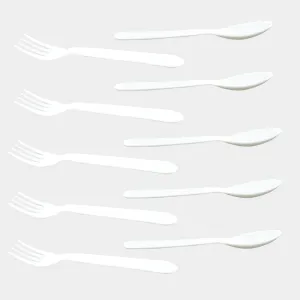 Dinnerware Cutlery Premium Plastic Spoon And Fork Set - 10 pcs