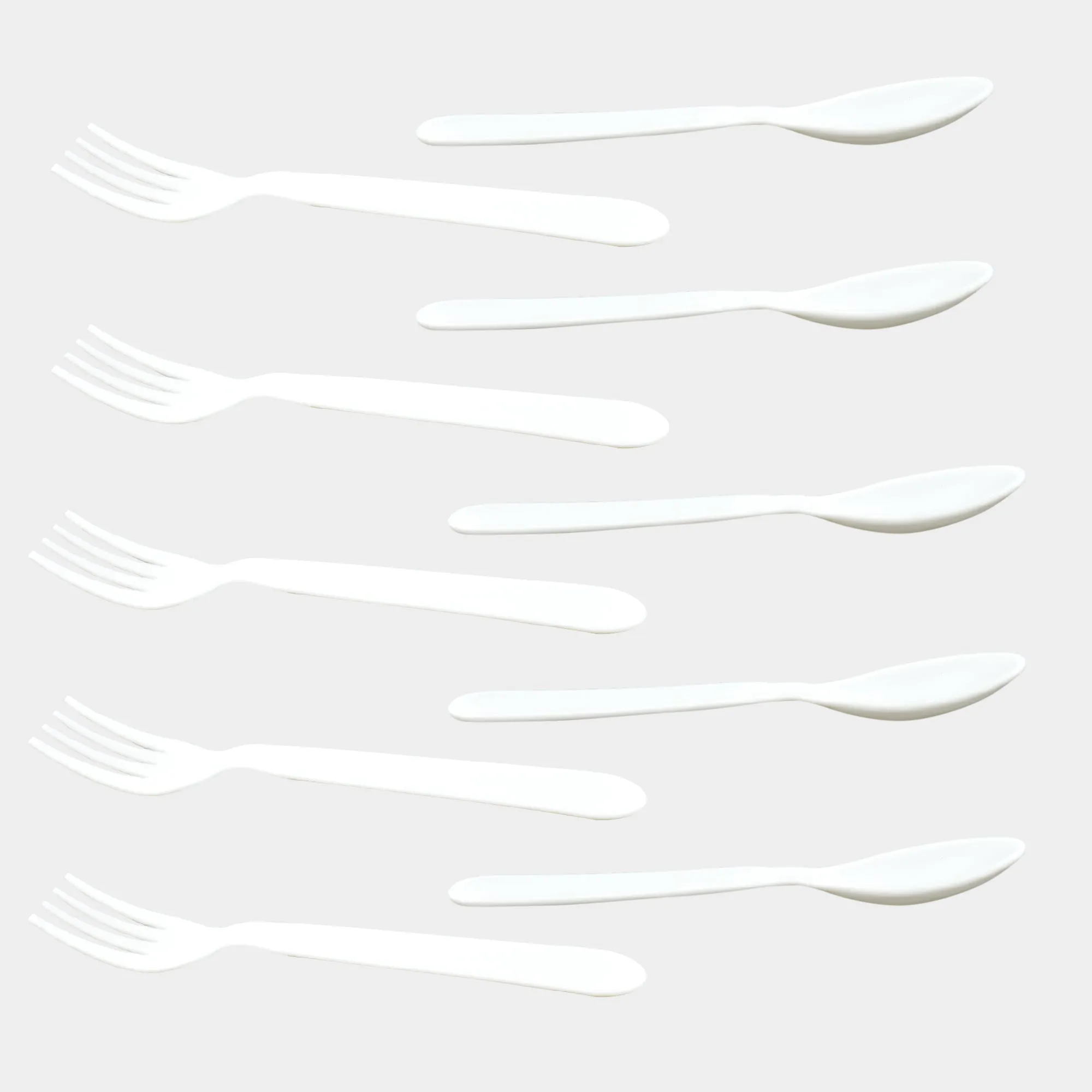 Dinnerware Cutlery Premium Plastic Spoon And Fork Set - 10 pcs