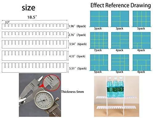 Drawer Organizers DIY Grid Dividers - Storage Spacer Wood-Plastic Multipurpose Finishing Shelves for Wardrobe Desk Tea Table Dresser Kitchen Underwear Socks Tableware Charging Line White (5Pack)