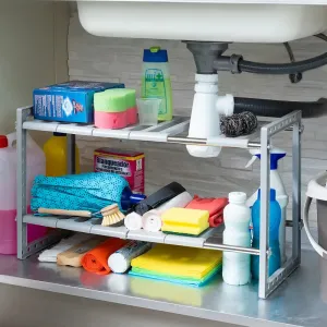 Extendable Under-sink Shelf Unit Shibblek Innovagoods 2 Shelves