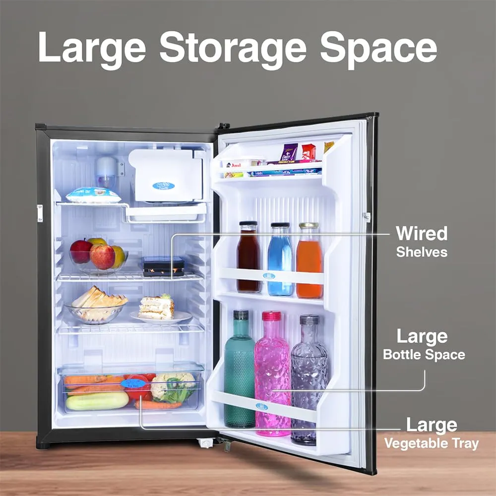 Godrej RD CHAMP 114A WPF FS ST 97 L 1 Star Direct Cool Single Door Refrigerator With Jumbo Vegetable Tray ( Fossil Steel)