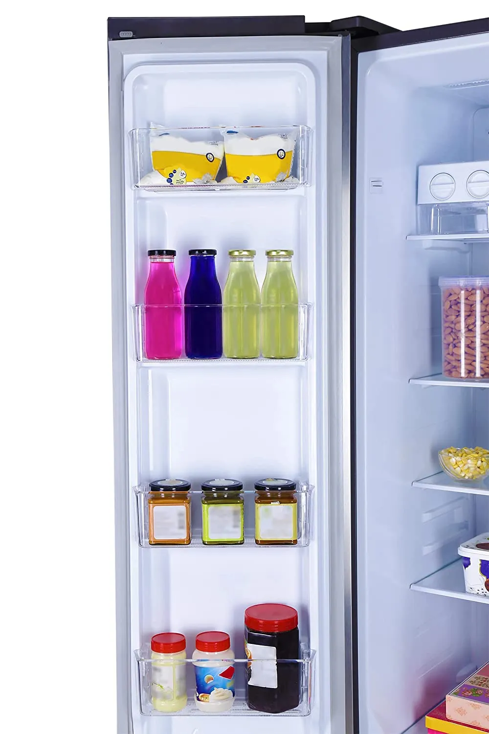 Godrej RS EONVELVET 579 RFD GL BK 564 L Frost Free Side-By-Side Refrigerator  Glass Black Door