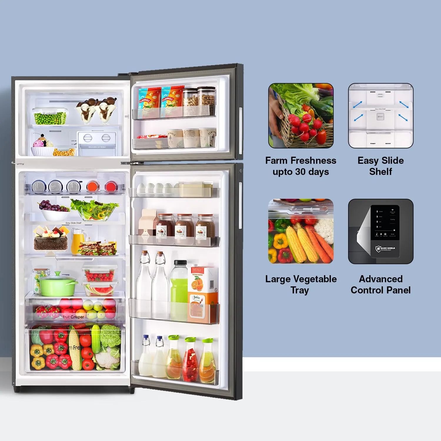Godrej RT EONREGALIS 517B RCI CH GD 472Litre 2 Star  Refrigerator (Champagne Gold)