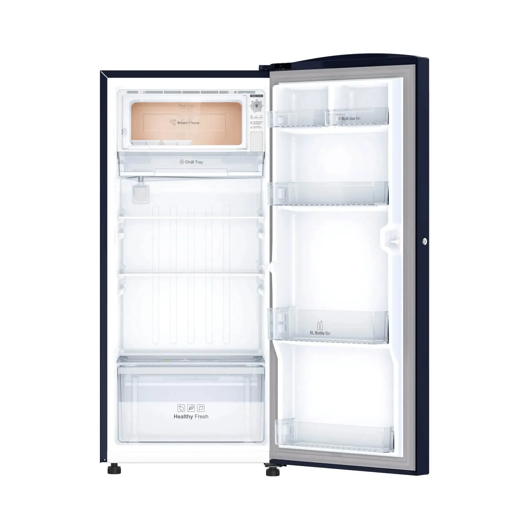 IFB IFBDC-2232FBF 187L 2 Star Direct-Cool Single Door Refrigerator (  Floral Falls Blue) Extraordinary Storage with Humidity Controller