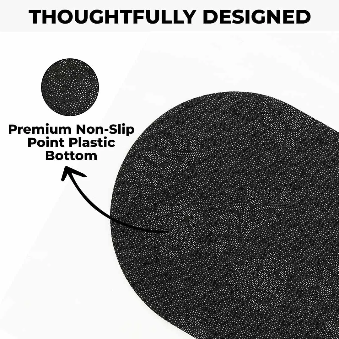 Kuber Industries Stylish Bathroom, Door Mat, Floor, Bath, Door, Bathroom Carpet | Non Slip for Bathroom Cushion Super Absorbent Soft Carpet, Quick Dry Dirt | 40 x 60 cm, Blue, Pack of 4