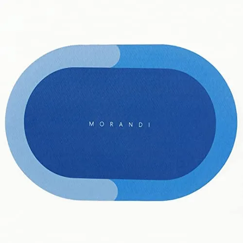 Kuber Industries Stylish Bathroom, Door Mat, Floor, Bath, Door, Bathroom Carpet | Non Slip for Bathroom Cushion Super Absorbent Soft Carpet, Quick Dry Dirt | 40 x 60 cm, Blue, Pack of 4
