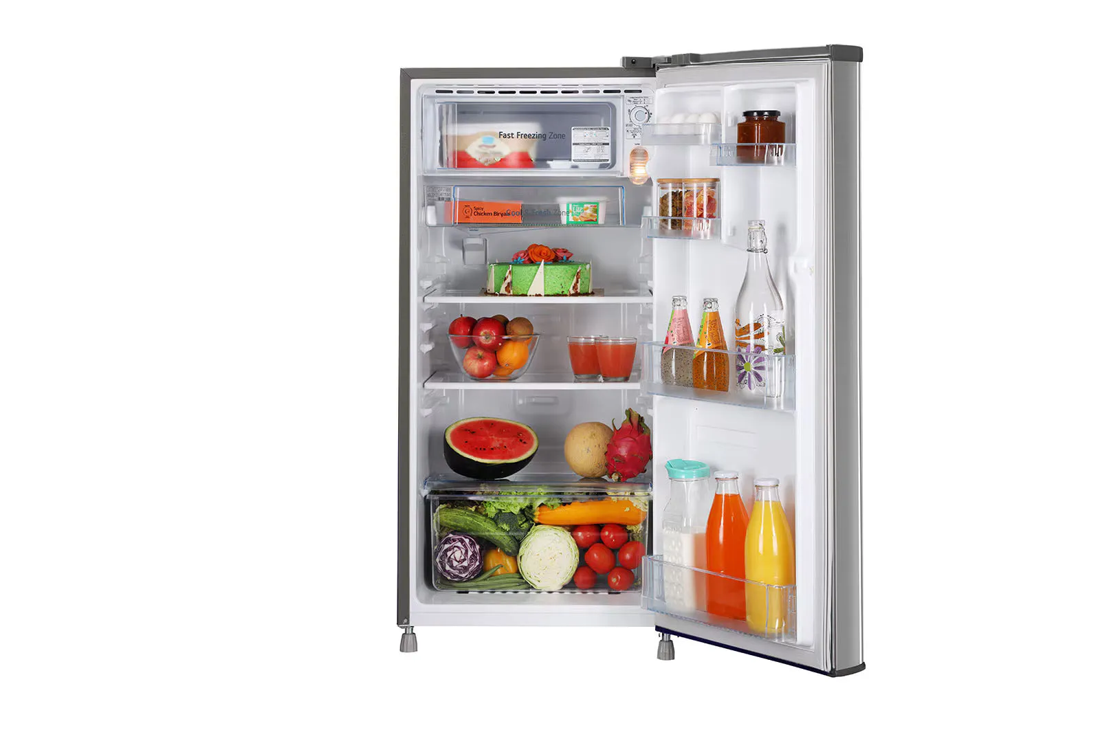 LG GL-B199ORKD 185 L Direct Cool Single Door 3 Star Refrigerator with Fast Ice Making  (Ruby Klase Finish)
