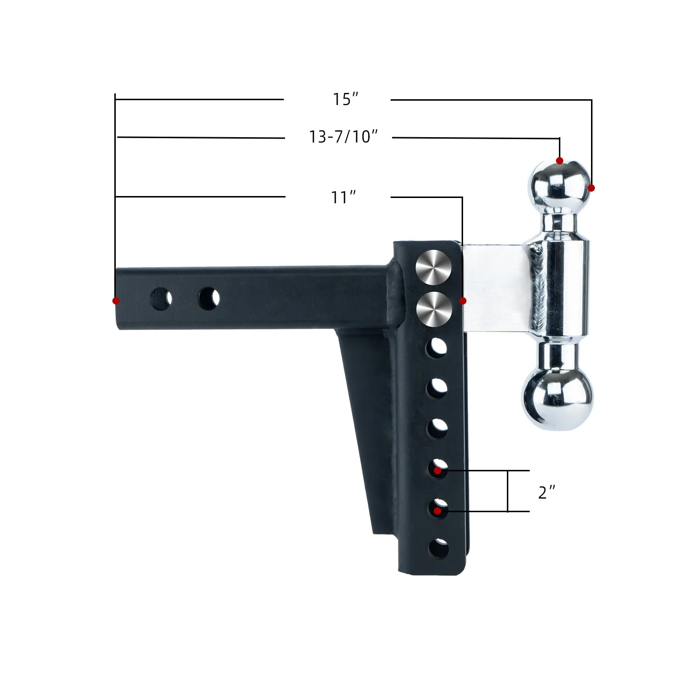 OPENROAD  10'' Adjustable Trailer Hitch for 2" Receiver