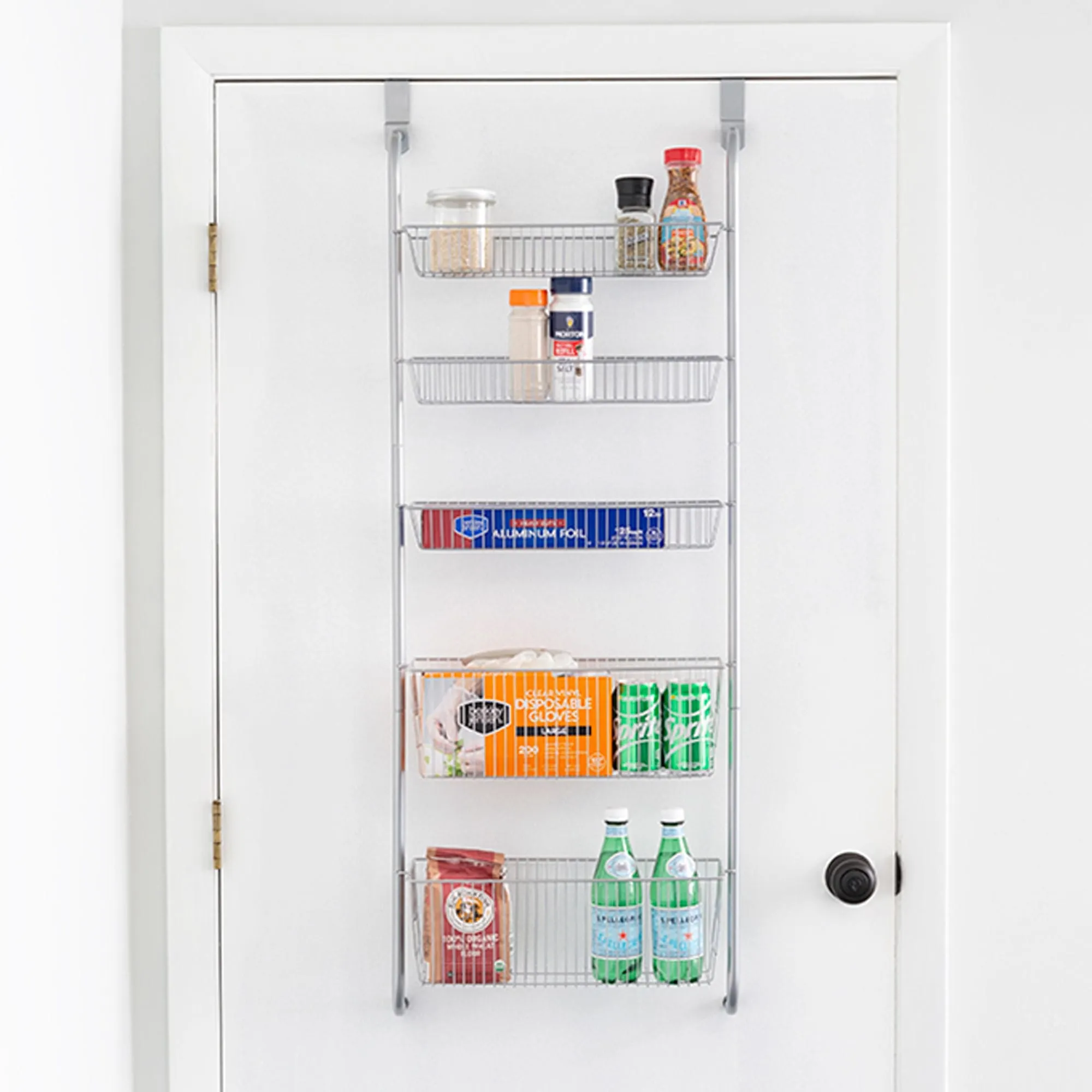 Over the Door Kitchen Pantry Organizer, Grey