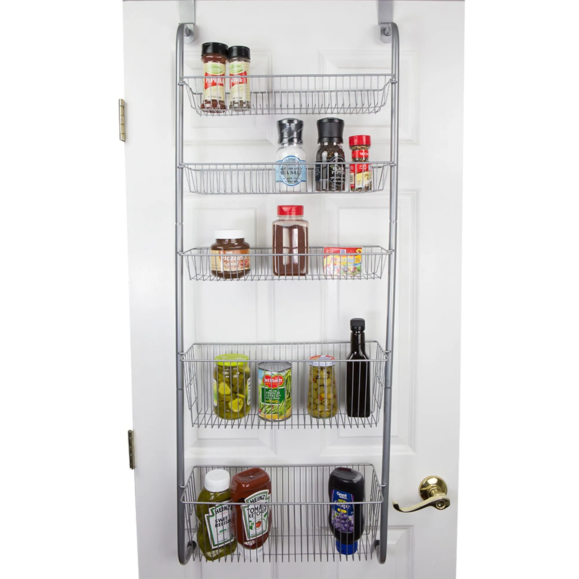 Over the Door Kitchen Pantry Organizer, Grey