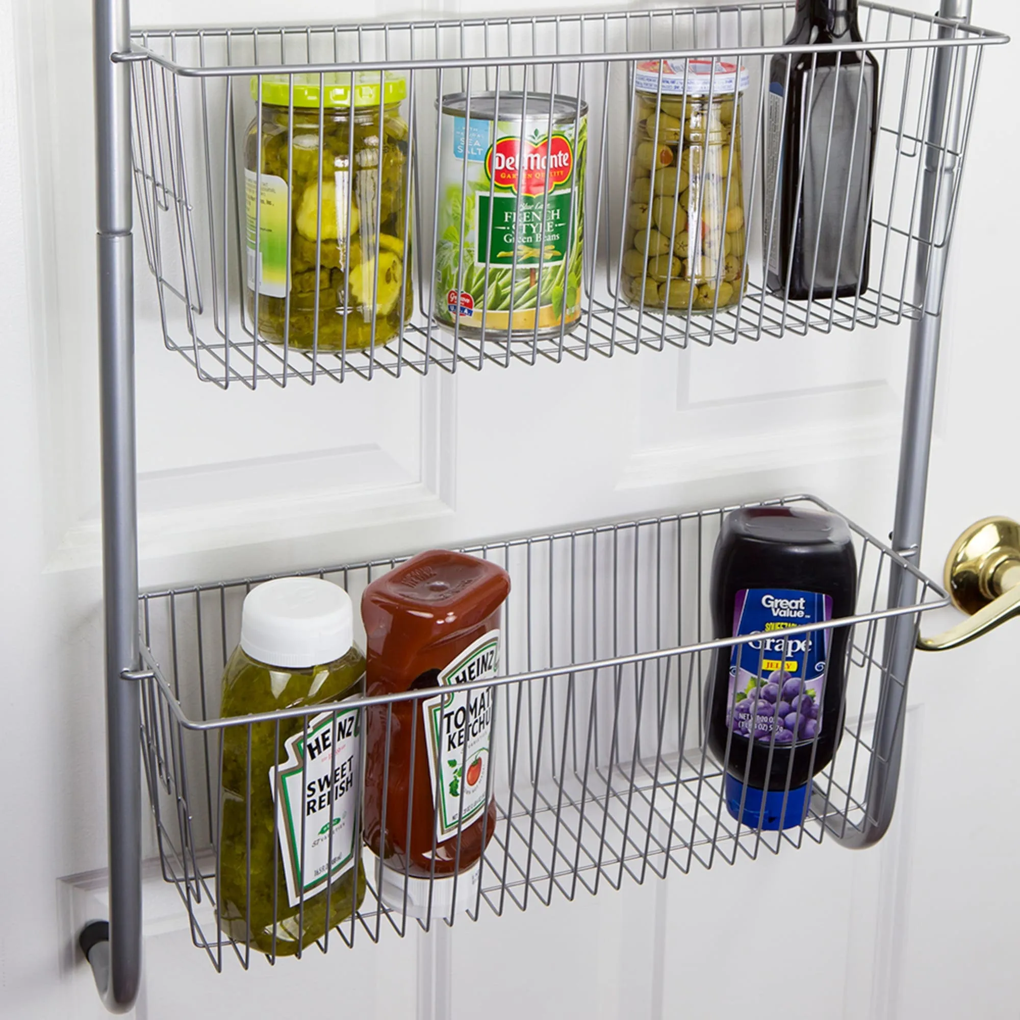 Over the Door Kitchen Pantry Organizer, Grey