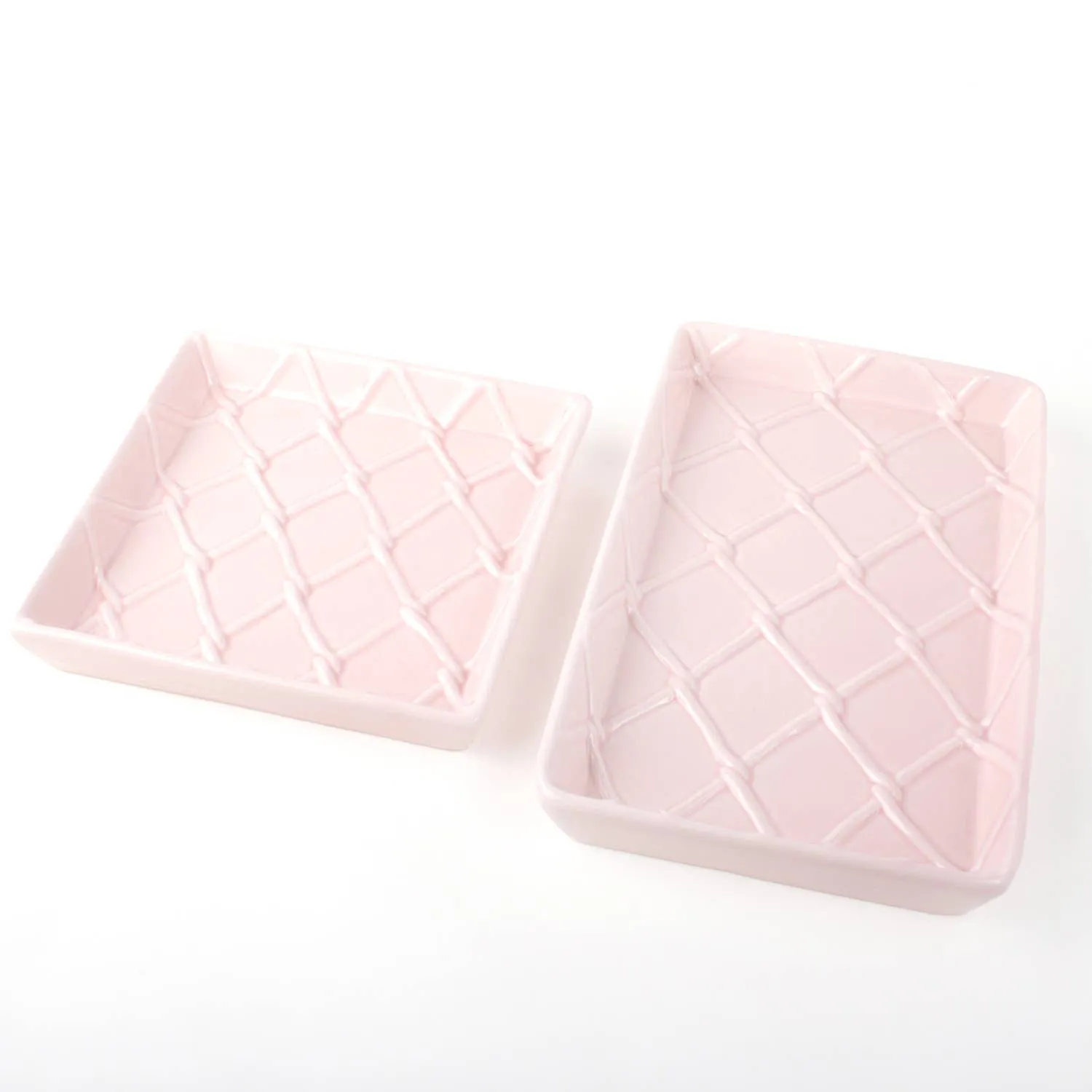Pink Textured Beverage Napkin Tray