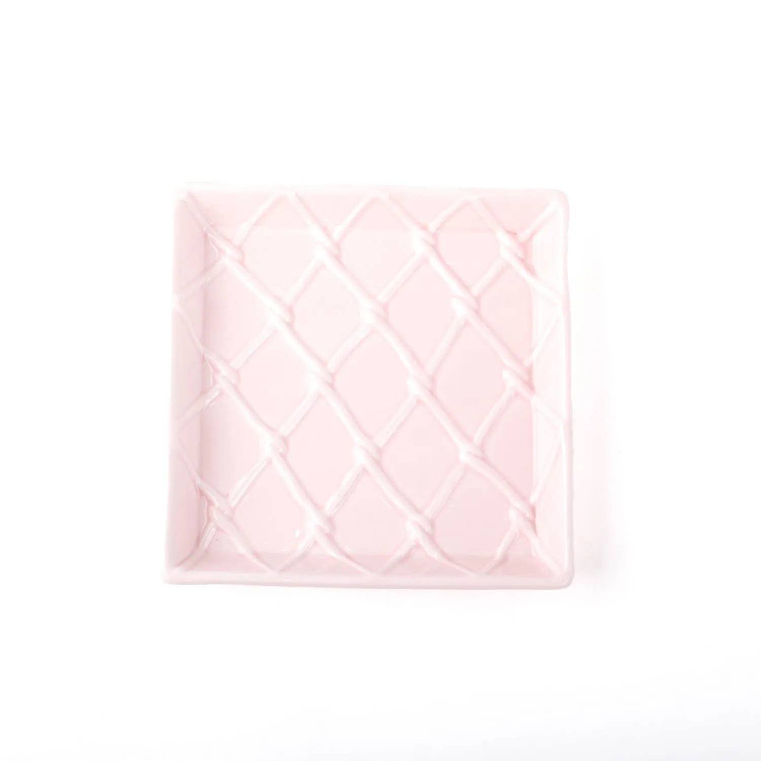 Pink Textured Beverage Napkin Tray