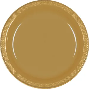 Premium Plastic Plates 23cm 20 Pack Gold