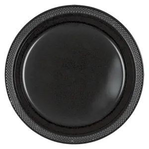 Premium Plastic Plates 23cm 20 Pack Jet Black