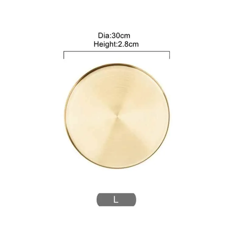 Round Stainless Steel Storage Tray