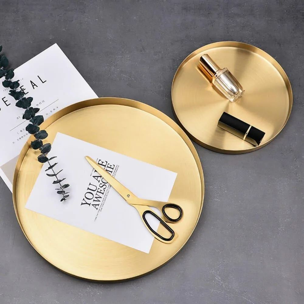 Round Stainless Steel Storage Tray
