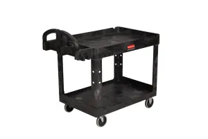 Rubbermaid® Heavy Duty 2-Shelf Utility Cart | Lipped Shelf | Swivel Casters | 4520