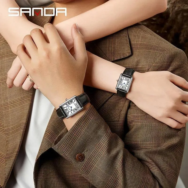SANDA Couple Watch: Stylish Waterproof Quartz Watches for Fashionable Couples