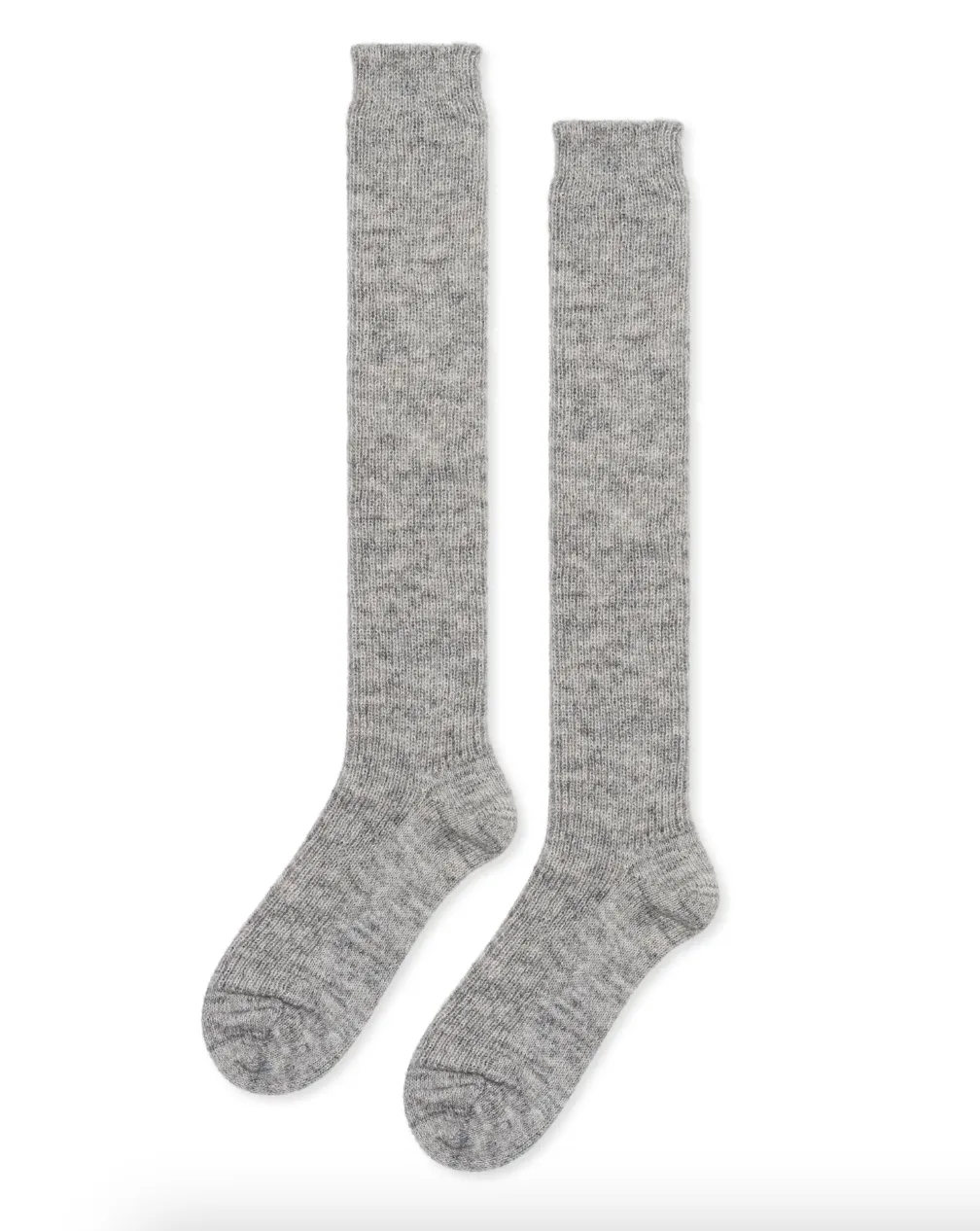 Shaggy Alpaca Over-The-Knee Sock in Heather