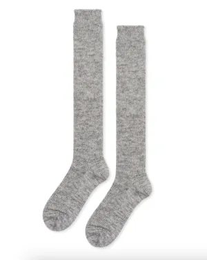 Shaggy Alpaca Over-The-Knee Sock in Heather