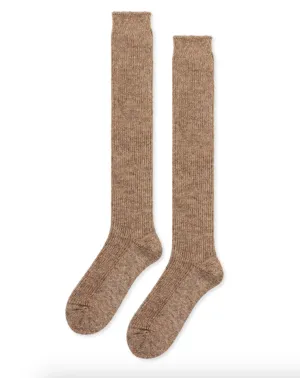 Shaggy Alpaca Over-The-Knee Sock in Oatmeal