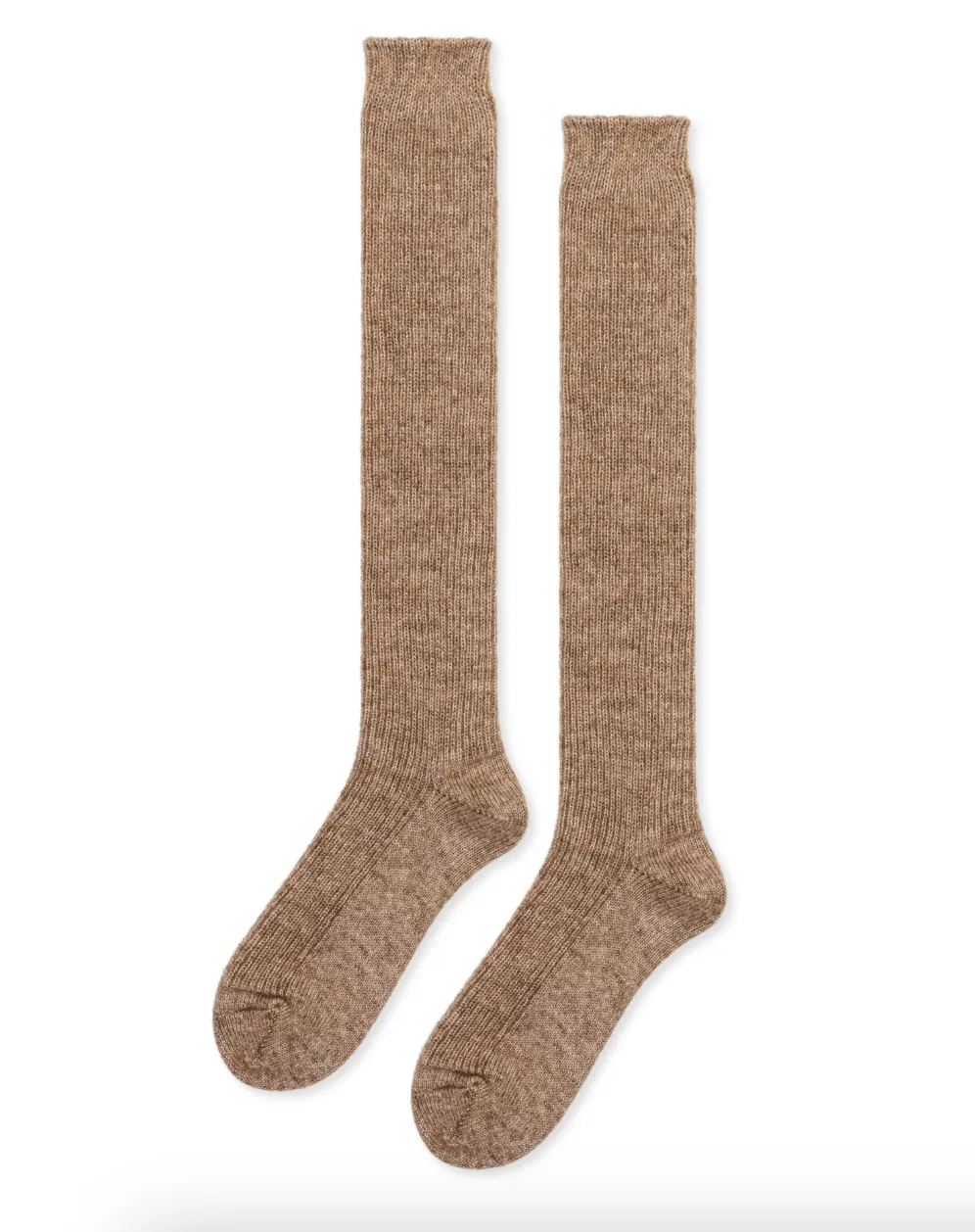 Shaggy Alpaca Over-The-Knee Sock in Oatmeal