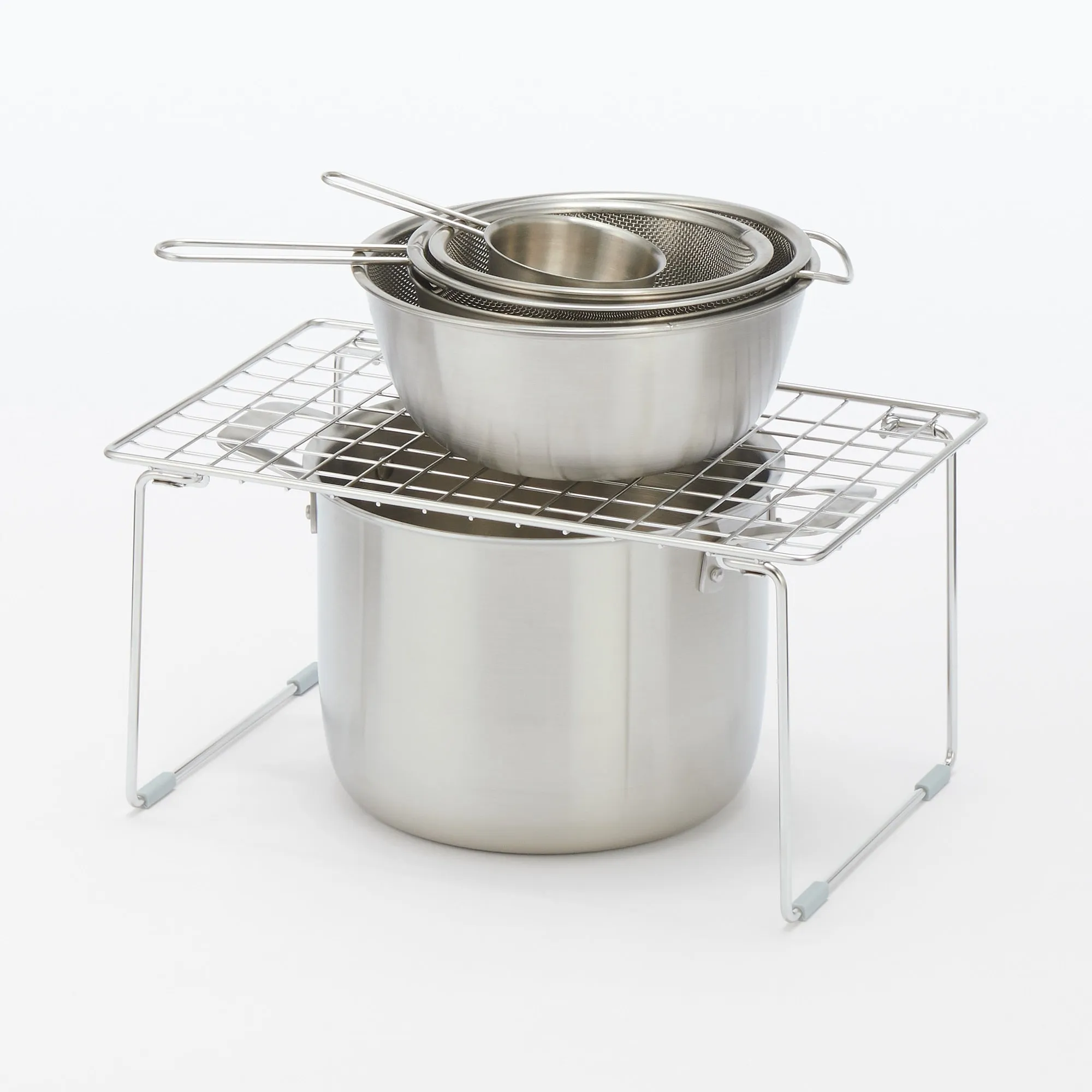 Stainless Steel Under-Sink Rack