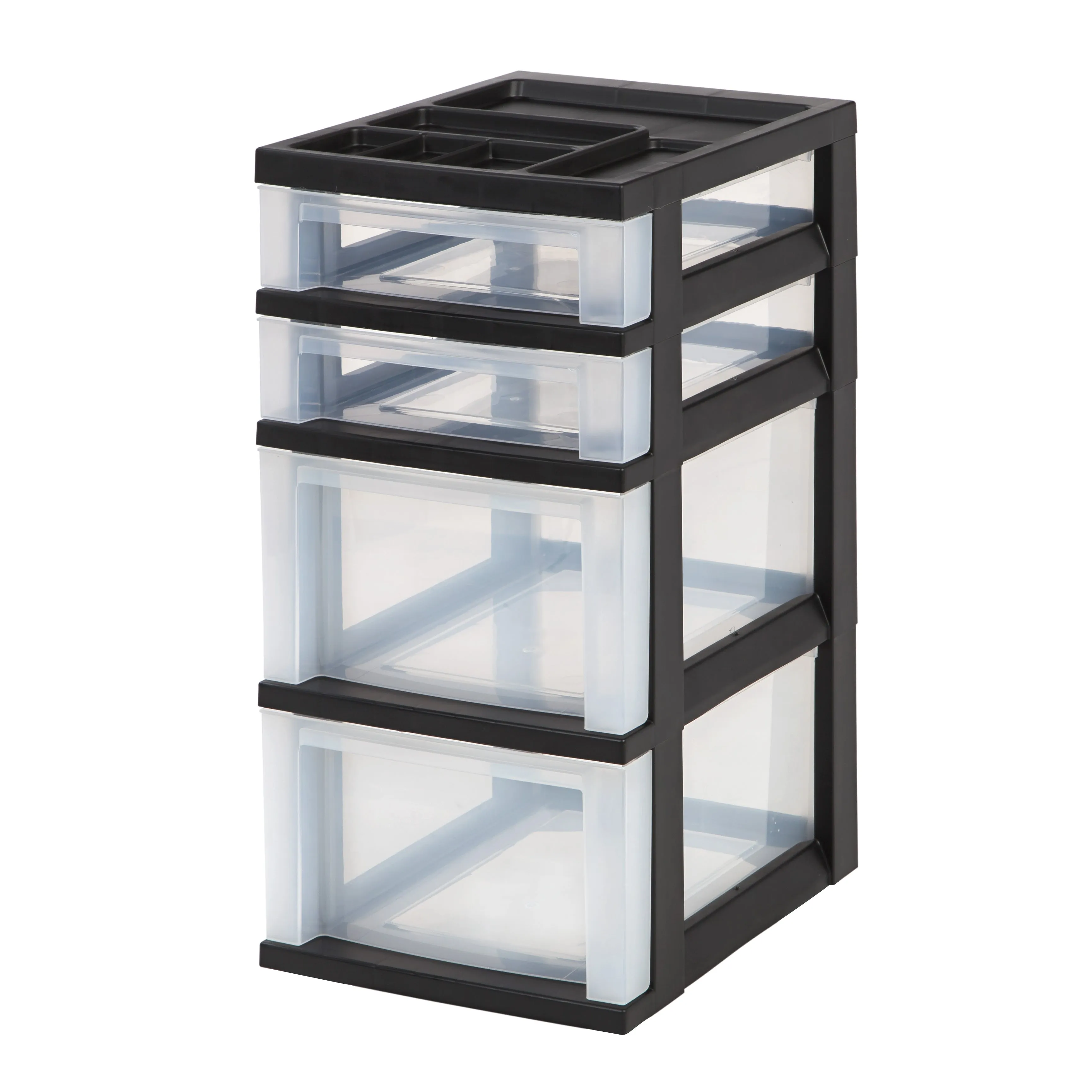 Storage Cart with Organizer Top - 4 Drawer