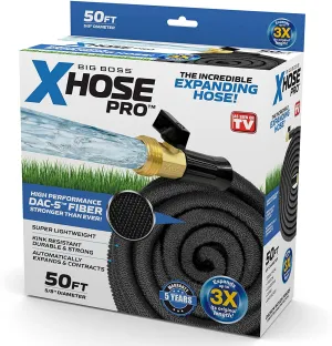 Xhose Dac-5 Garden Hose – 50’– Black