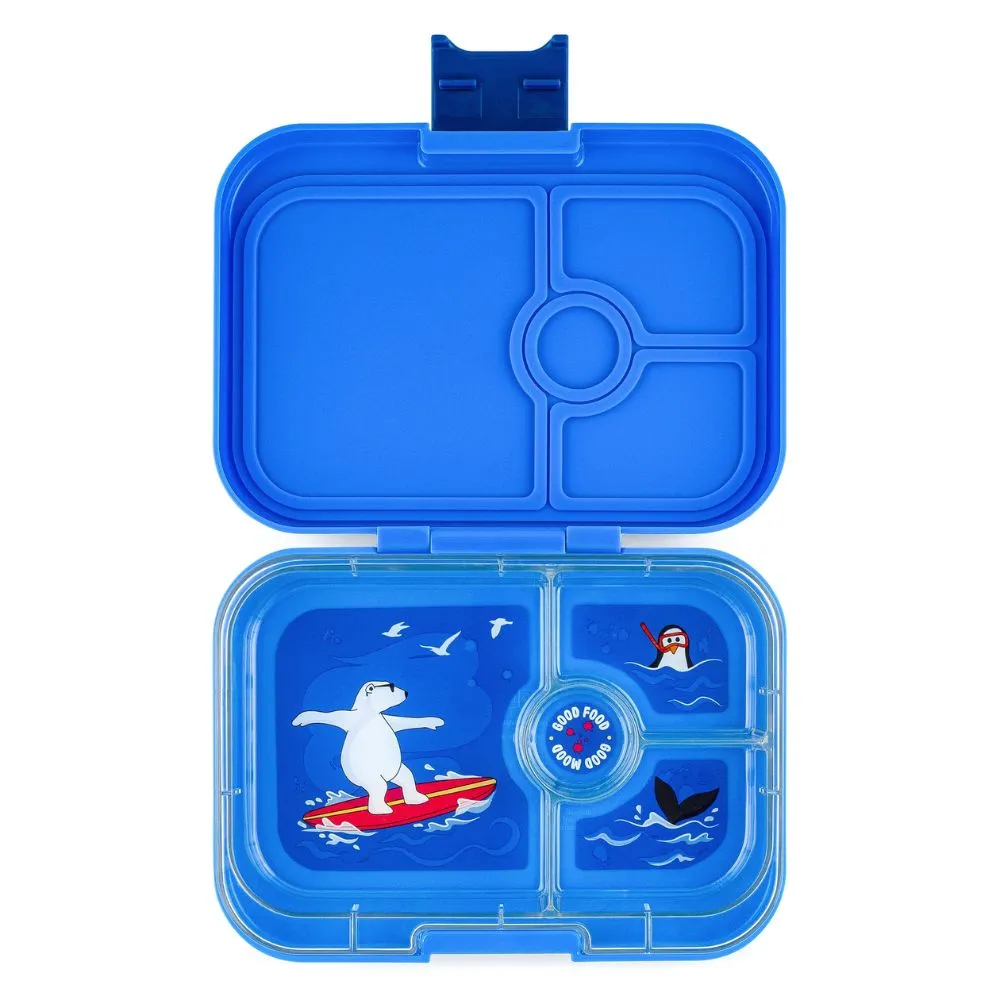 Yumbox Panino 4 Compartment Surf Blue with Polar Bear Tray